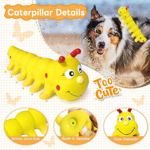 (3 Pack-Large) Rubber Chicken Dog Squeaky Toys, Durable Latex Chew Toys for Small Medium Large Size Dogs, Teething