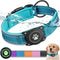 Airtag Dog Collar with Waterproof Holder, Adjustable Soft Padded Nylon for Small Medium Large Dogs, Blue, M