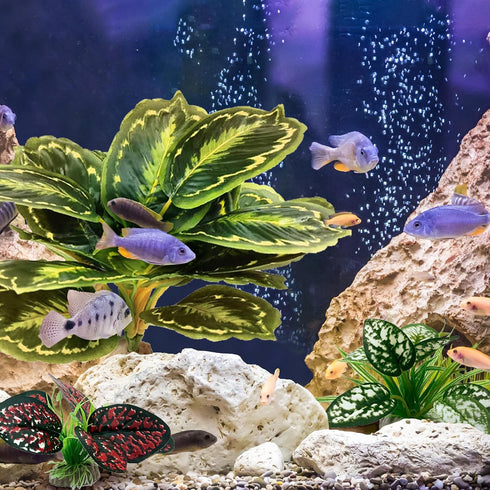 Reptile Artificial Plants, Terrarium Decorations for Aquarium Fish Tank, Amphibian Habitat Accessories