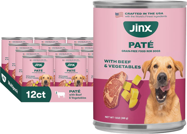 Jinx Premium Wet Dog Food Cans - Beef Pate - Grain-Free Canned