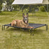 pettycare Elevated Outdoor Dog Bed, Raised Dog Cot for Large Dogs, Waterproof Cooling Bed with Breathable Mesh, Black,
