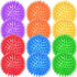 12 Pack 2.5 Inch Squeaky Dog Toy Balls, Spikey Chew Toys for Medium Large Small Dogs