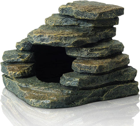 FEDOUR Aquarium Ornaments, Mini Skull Skeleton, Castle, Hippon Cave, Rock Stone Cave Decoration for Fish Tank