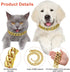2 Pieces Gold Dog Link Chain Necklace, ABS Plastic Golden Collar Chain for Dogs, Puppy Costume (10 Inch (25+7 cm))