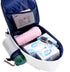 White PU One Shoulder Crossbody Tennis Backpack Sling Bag for Women with Water Bottle Holder