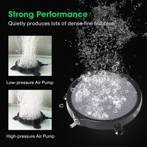 VIVOSUN Air Stone Disc 8 x 8 Inch with Shell and Sucker for Aquarium and Hydroponics Air Pump