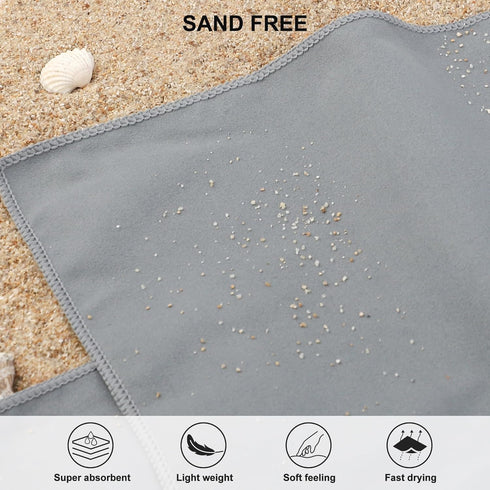 Backpacking, Rainleaf Microfiber Towel Perfect Travel & Gym & Camping Towel. Quick Dry - Super Absorbent - Ultra