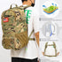 Tactical Military Backpack, Waterproof Black 30L Molle Backpack for Men with Flag Patch