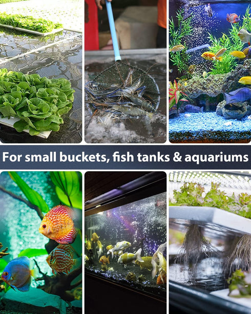 Pawfly 4 Inch Aquarium Air Stone Bar Bubbler, Plastic Base Square Oxygen Diffuser, 4 Pack