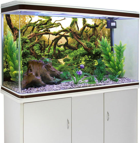 AWERT 48x24 inches Branches Aquarium Background, Aquatic Plant River Bed & Lake Fish Tank Vinyl Background.
