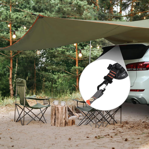 REDCAMP Heavy Duty Suction Cup Anchor with Securing Hook Tie Down, Removable Camping Tarp Accessory
