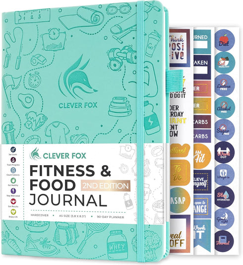 Clever Fox Fitness & Food Journal Nutrition & Workout Planner for Women