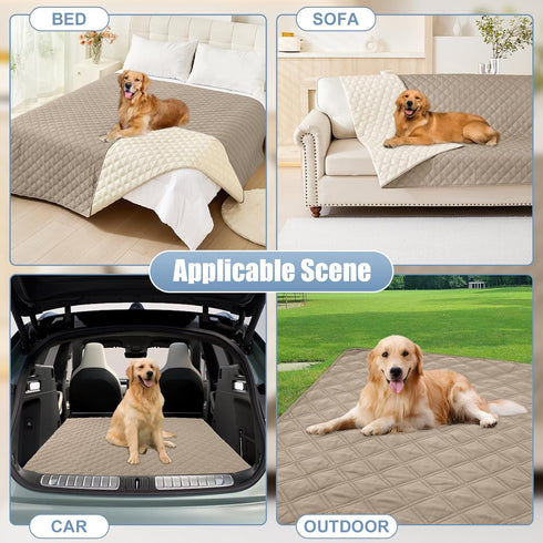 smiry Waterproof Dog Blanket, Reversible Bed Cover, Soft Couch Cover for Dogs, Washable Furniture Protector (30"x53",