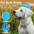 2PCS Dog Bath Brush, Dog Scrubber for Bath, Dog Shampoo Brush, Dog Washing Brush with Adjustable Handle, Suitable for