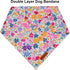 Summer ADOGGYGO Floral Dog Bandana, Colorful Floral Puppy Scarf Bib, Premium Fabric, Spring Flower Bandana for Small