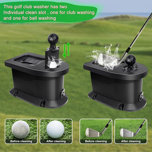 Golf Cart Cleaner Kit with Ball Washer and Towel for EZGO, Club Car, Yamaha, Advanced EV, Star EV, Universal &