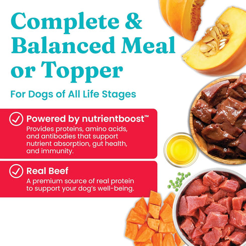 Solid Gold Air Dried Dog Food Toppers for Picky Eaters, Healthy Treats Made with Real Beef, 4 oz