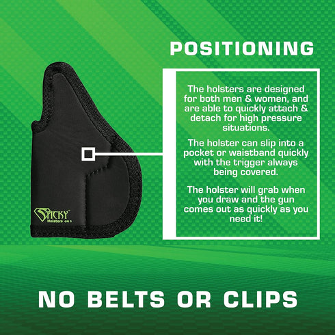 Sticky Holsters OR-3 Concealment Holster for Men and Women - Fits Sig Sauer P365XL, IWB/Pocket Carry, Left & Right-Hand