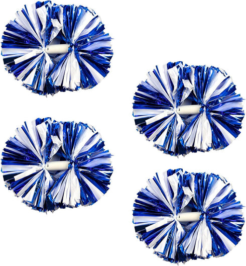 Supkiir 4Pcs Cheerleading Pom Poms for Women, 2 Pair Cheer Pompoms for School Sports Games Team Spirit