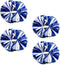Supkiir 4Pcs Cheerleading Pom Poms for Women, 2 Pair Cheer Pompoms for School Sports Games Team Spirit