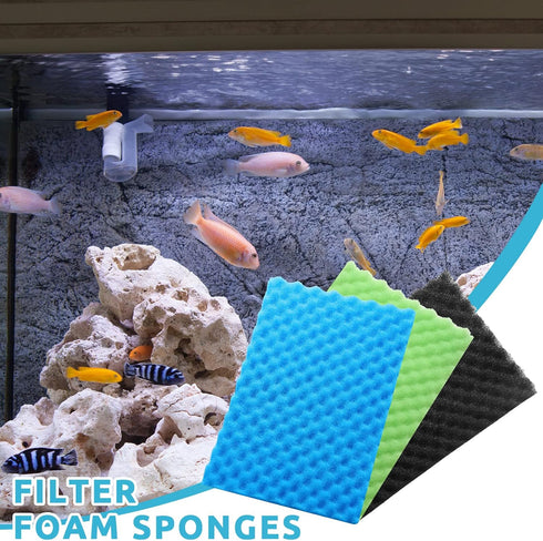 9 17 11 Inch 1/2 1 Inch, Pcs Fish Pond Foam Aquarium Filter Sponge Wave Shape Coarse Foam for Fish Tank Sump Pond x x