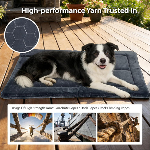 29"x18" Chew Proof Dog Mat - Indestructible Durable Kennel Mat for Aggressive Chewers, Machine Washable, Chew Proof Dog