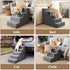 EHEYCIGA 4-Step Dog Stairs for Bed, 18”H, Non-Slip Indoor Ramp for Small Dogs and Cats, Grey