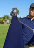 Magnetic Golf Towels with Clip & Ultra Strong Magnet, Waffle Weave Microfiber Towel for Golf Bags & Carts, Navy