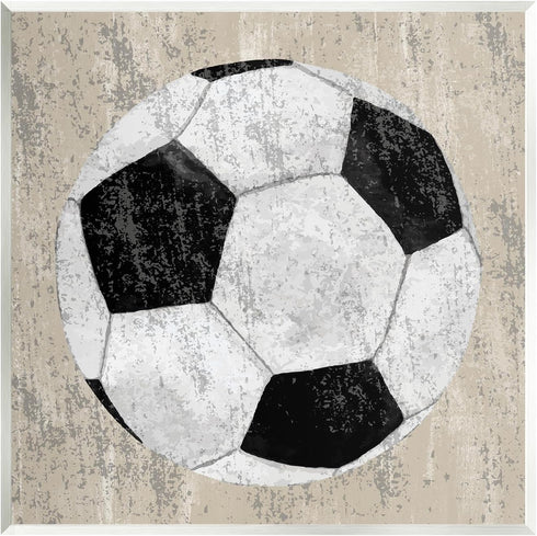 Stupell Industries Rustic Sports Soccer Ball Wall Plaque Art by Kim Allen