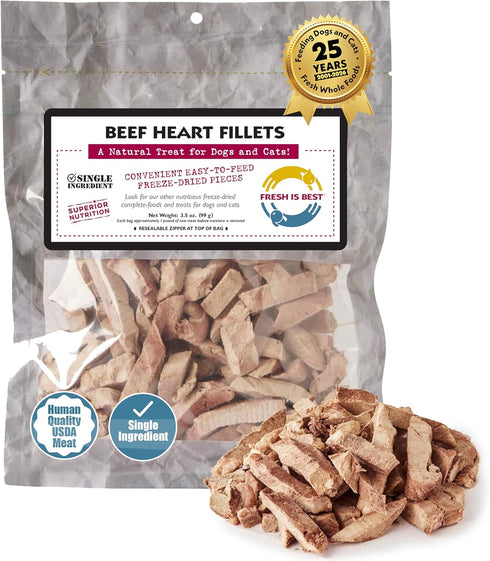 Fresh Is Best Beef Heart Fillets Freeze Dried Dog Treats Raw Freeze