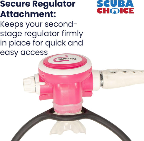 Scuba Choice Silicone Regulator Necklace - Durable Design, Essential Diving Accessory, Black