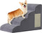 Dog Steps for Bed, 4-Step Ramp for Small Dogs, Non-Slip Bottom Design, High Density Foam Portable Pet Step, Indoor, Grey