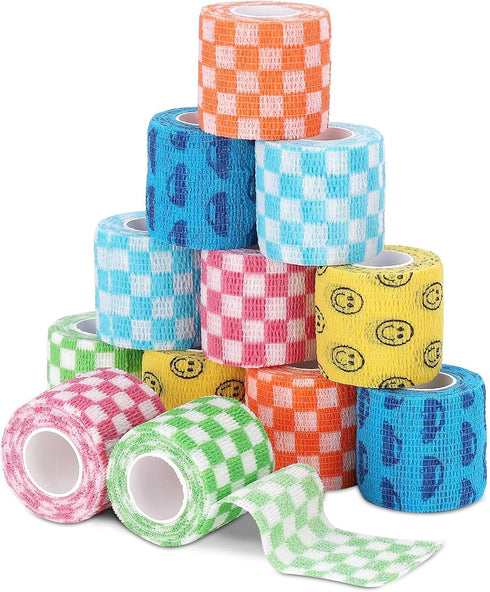 Sanfire Vet Wrap Self Adhering Bandage Wrap Cohesive Bandage Multi-Function Wrap Tape for