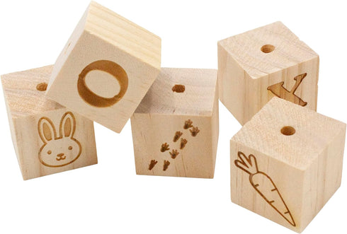 Oxbow Enriched Life Ox Blocks, Natural Wood Chew Toy for Rabbits, Guinea Pigs, and Hamsters, Promotes Dental Health