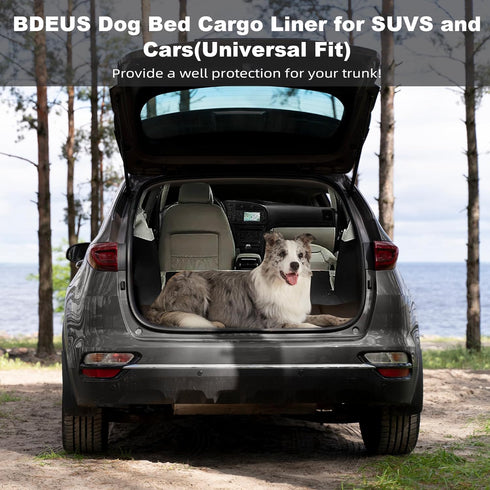 BDEUS Extra Large Outdoor Dog Bed 51x35In, Waterproof & Portable Camping Pet Mat, Washable Odor Resistant Cooling Pad