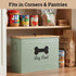 15 lb (50 100 lbs Dog Food Container Airtight Cup) Capacity with Metal Scoop - Cute Airtight Dog Food Storage Container