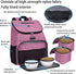 BAGLHER Dog Travel Bag, Airline Approved Pet Supplies Backpack with 2 Silicone Collapsible Bowls and 2 Food Baskets