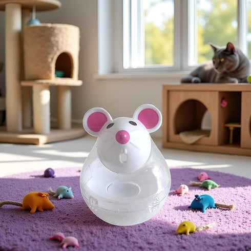 SquarezhenBo Mouse Shape Interactive Toys for Cats Toy,Play Cat Toy Pet Cat,Kitte Treat Holder Food Storage Dispenser