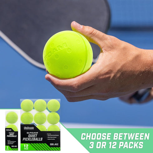 40 3 Pack GoSports GS Q-Foam Pickleballs - Quiet Foam Balls for Indoor or Outdoor Practice