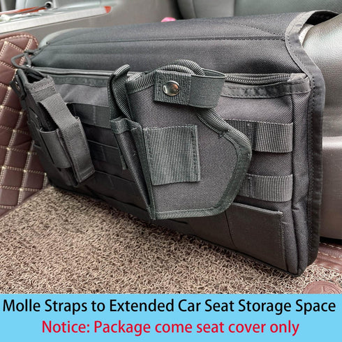 Oisinlas Concealed Tactical Seat Cover Gun Holster with Zipper Pocket for Concealed Carry Pistol Handgun