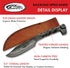 SZCO Supplies Twisted Railroad Spike Knife - 8.5 Inch Carbon Steel Blade with Brown Leather Sheath