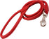 Dogs My Love 4ft Long Round Genuine Rolled Leather Dog Leash, Red (Large: 1/2")