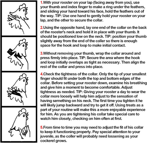 Upgrade Anti Crow Rooster Collar - Chicken Neckband Noise Free, No Crow Collar, Anti Noise Nylon Neck Belt, 6 Pieces