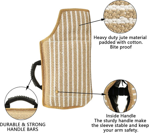 Morezi Dog Bite Sleeve Training Protection, Fits Both Sleeves, Small Dogs Tugging Toy (Yellow, Short)