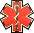 Red and White Glow-in-the-Dark Medical Cross Patch