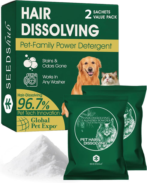 Pet Hair Remover for Laundry - Hair Dissolving Laundry Powder, Laundry Detergent