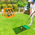 Golf Chipping Net Set with Pop Up Net, Durable Rubber Training Mat, 10 Golf Tees, 6 Practice Balls, Carry Bag