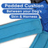 Pawtitas Padded Dog Harness, Reflective Dog Vest for Comfort Control, XS Extra Small Blue Dog Harness