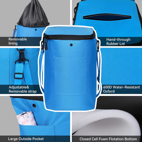 3.96 Boat Trash Can, Portable Boat Trash Bag, Reusable Garbage Bag, Easy to Install & Clean, Gallons Multi-Purpose