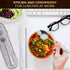 Travel Silverware Set with Case, 8Pcs Stainless Steel Fork Spoon Knife Set, Portable Camping Cutlery Set